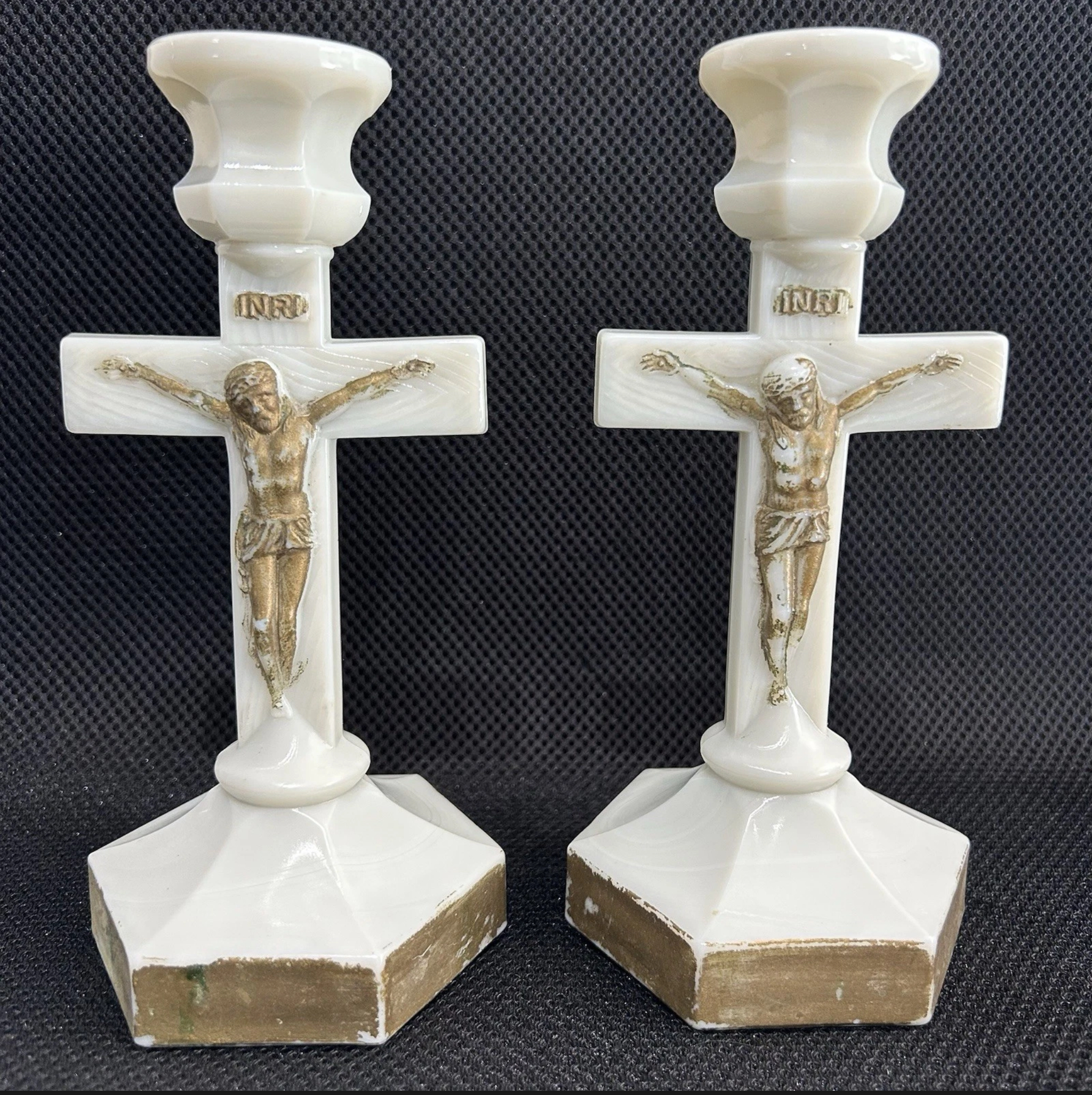 Crucifix Candlesticks — Line 1035